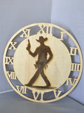 Clock - Cowboy pose with gun