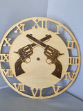 Clock - duelling pistols