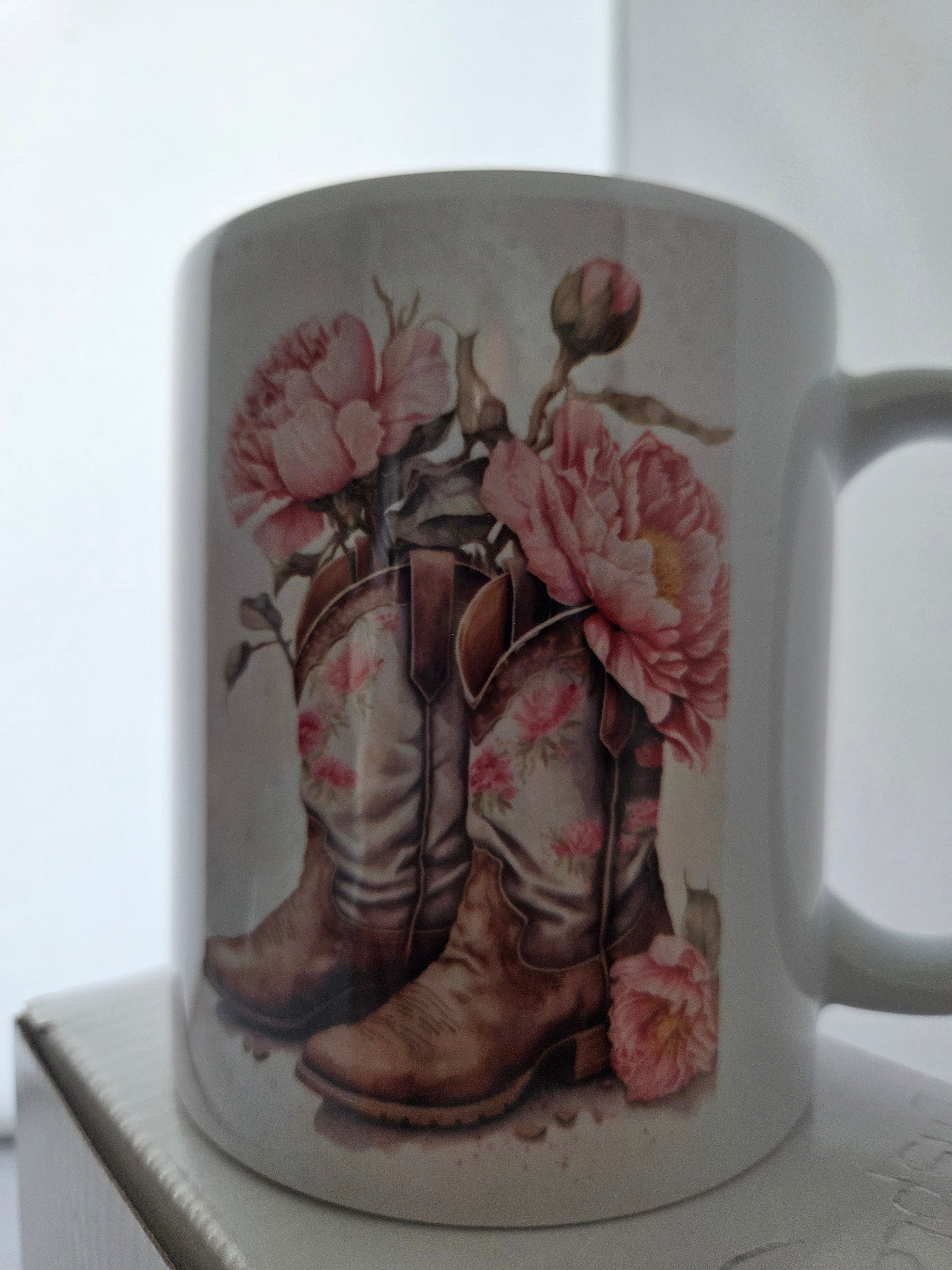 Pretty Cowboy Boots and Hat Mug
