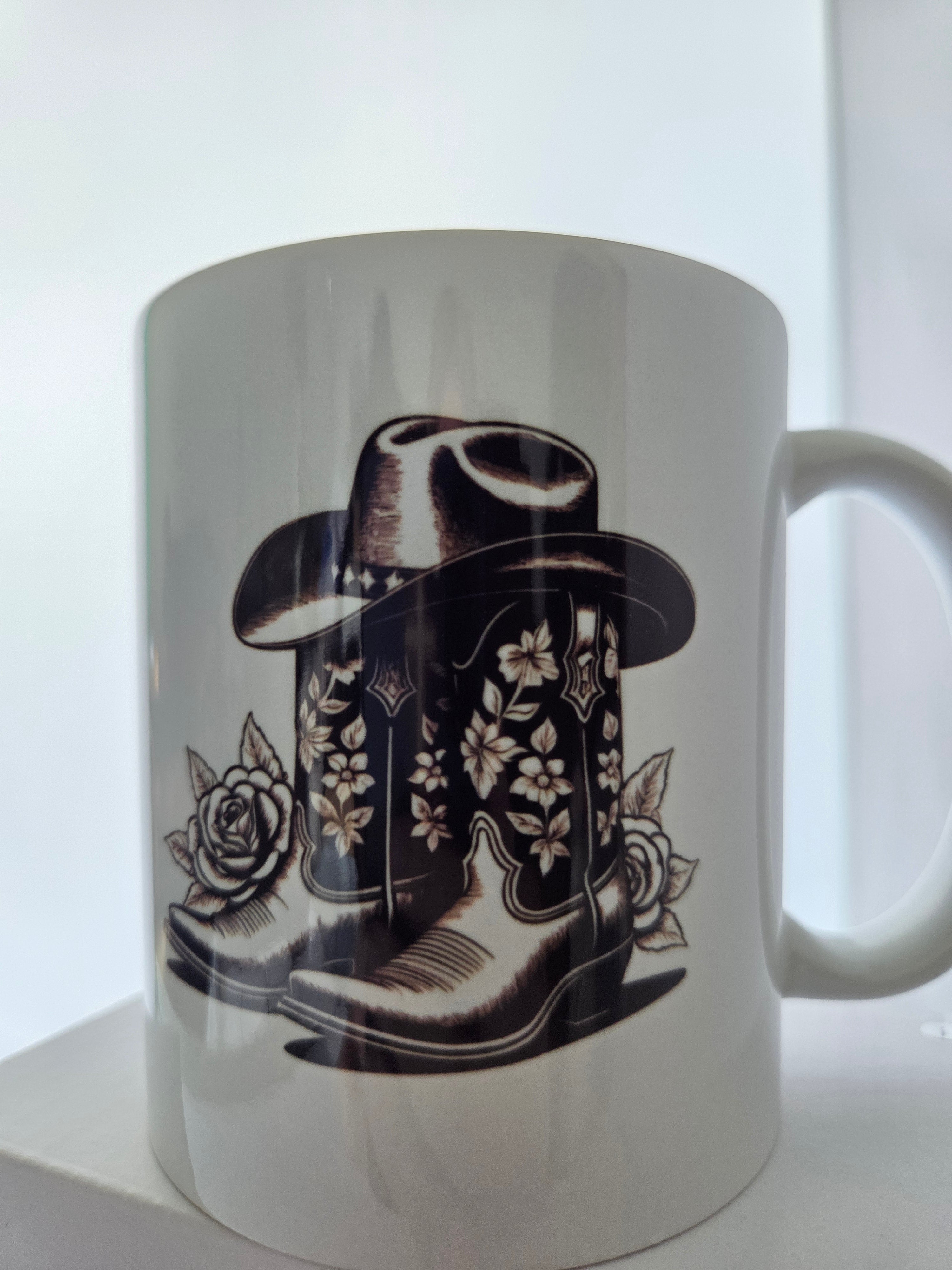 Cowboy hat and boots mug