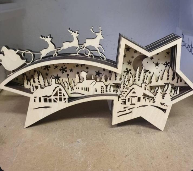 Christmas Scene Shooting Star