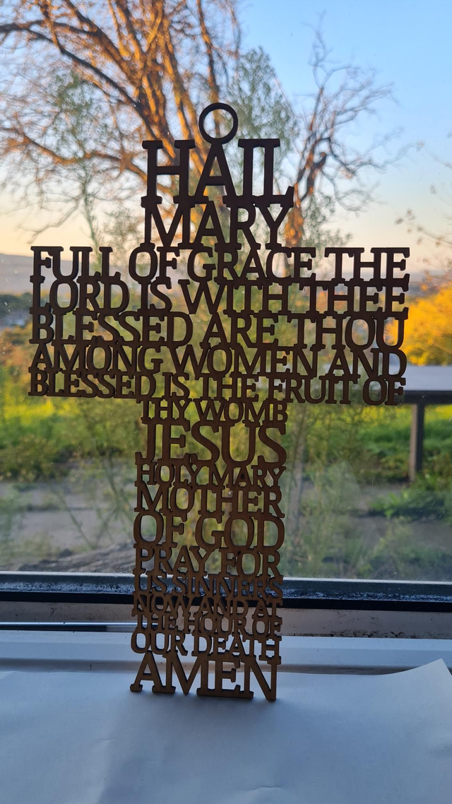 Catholic Hail Mary Prayer Cross