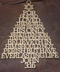 Christmas Tree Shaped - John 3:16 verse