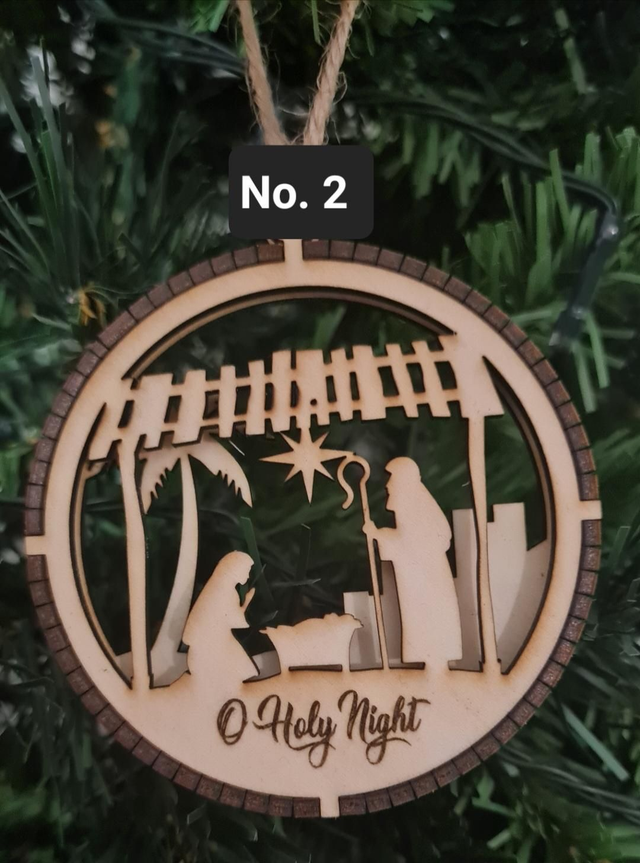 3D Nativity Baubles - set of 4