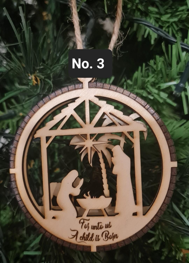 3D Nativity Baubles - set of 4