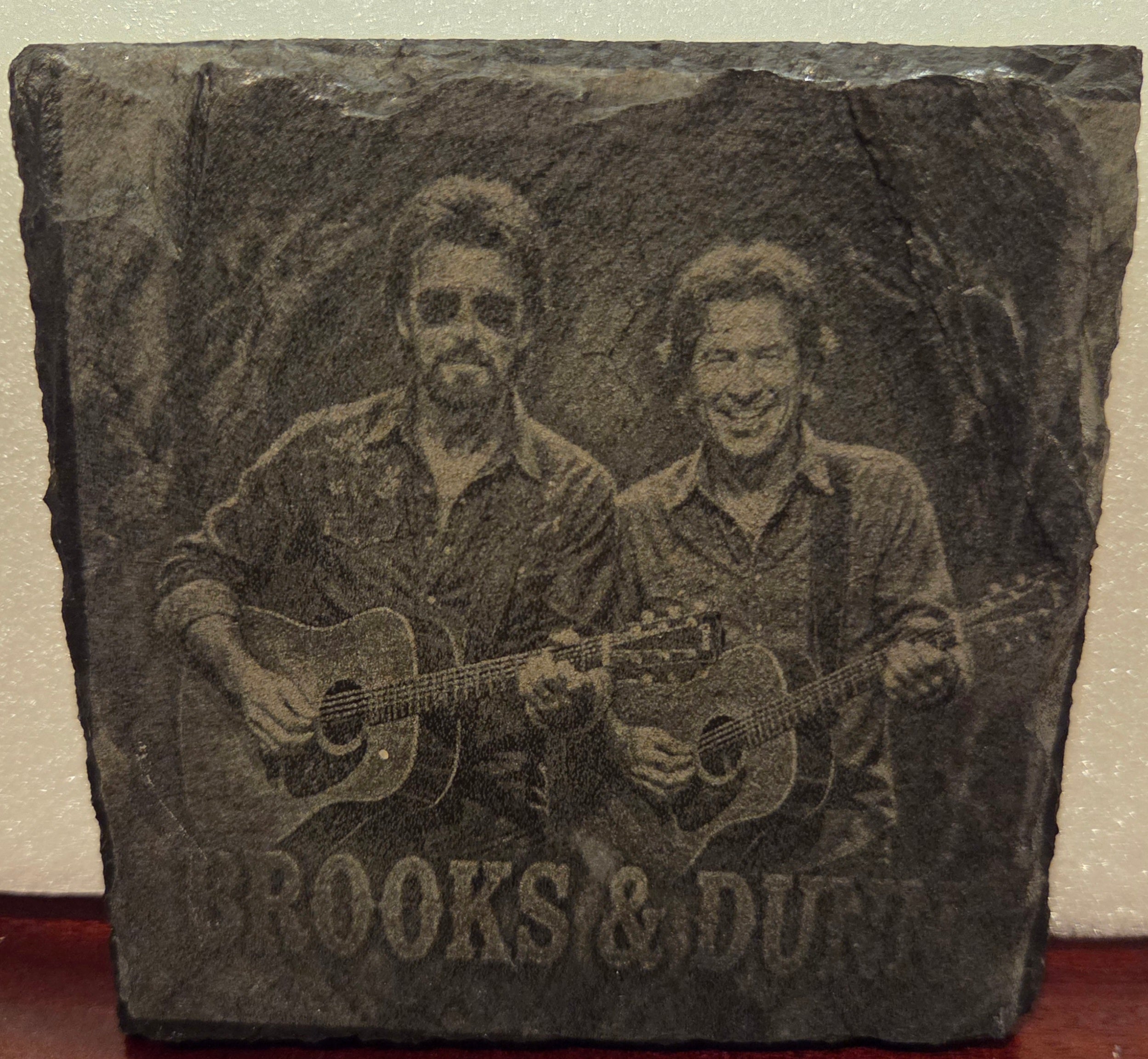 Slate Coaster - Brooks & Dunn