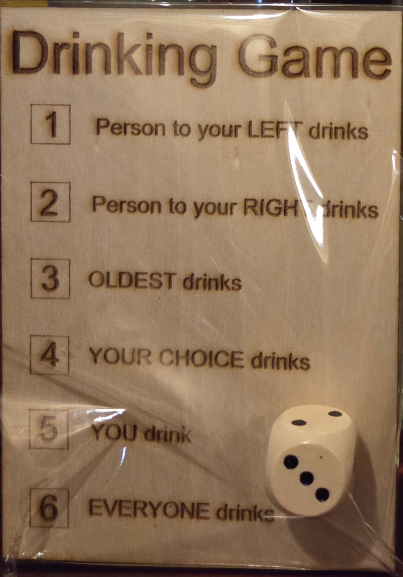 Wooden Drinking Game